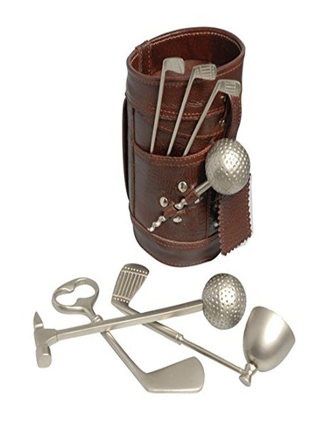 Lavanaya Silver -Steel Golf Bar Tool Set with Leather Finish Bag & Attractive Box - Image 2
